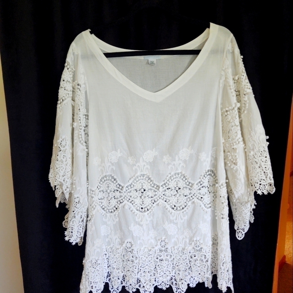 Beautiful white lace blouse